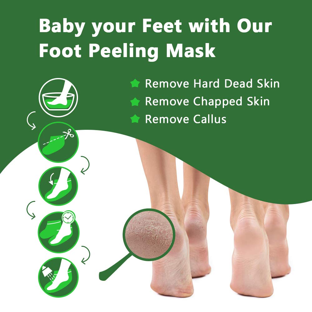 Détails du masque exfoliant pour pieds Liefiet, texture visible