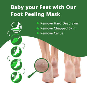 Détails du masque exfoliant pour pieds Liefiet, texture visible