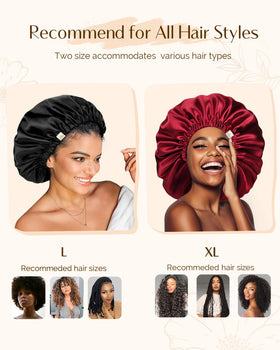 Détails du matériau satin du bonnet YANIBEST