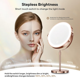 Détails du miroir de maquillage Dienmern avec lumière ajustable