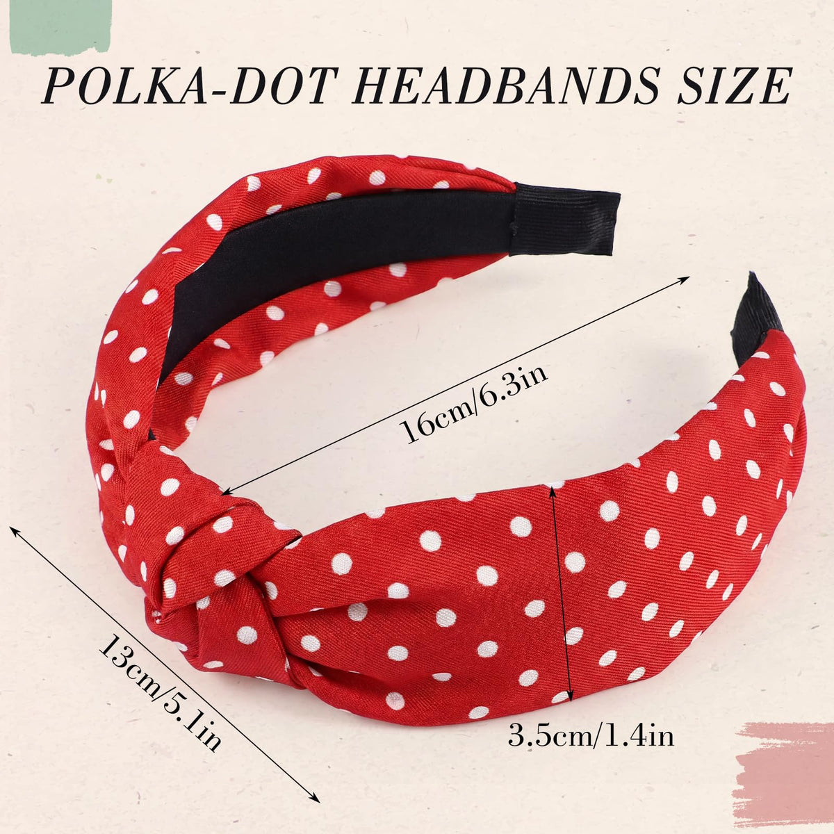 Détails du motif à pois sur le bandeau obeoby