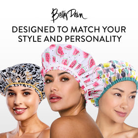Détails du motif du bonnet de douche Betty Dain