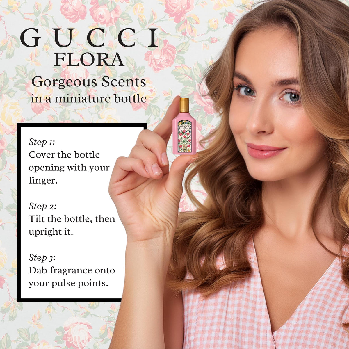 Détails du packaging du coffret de parfum Gucci Flora