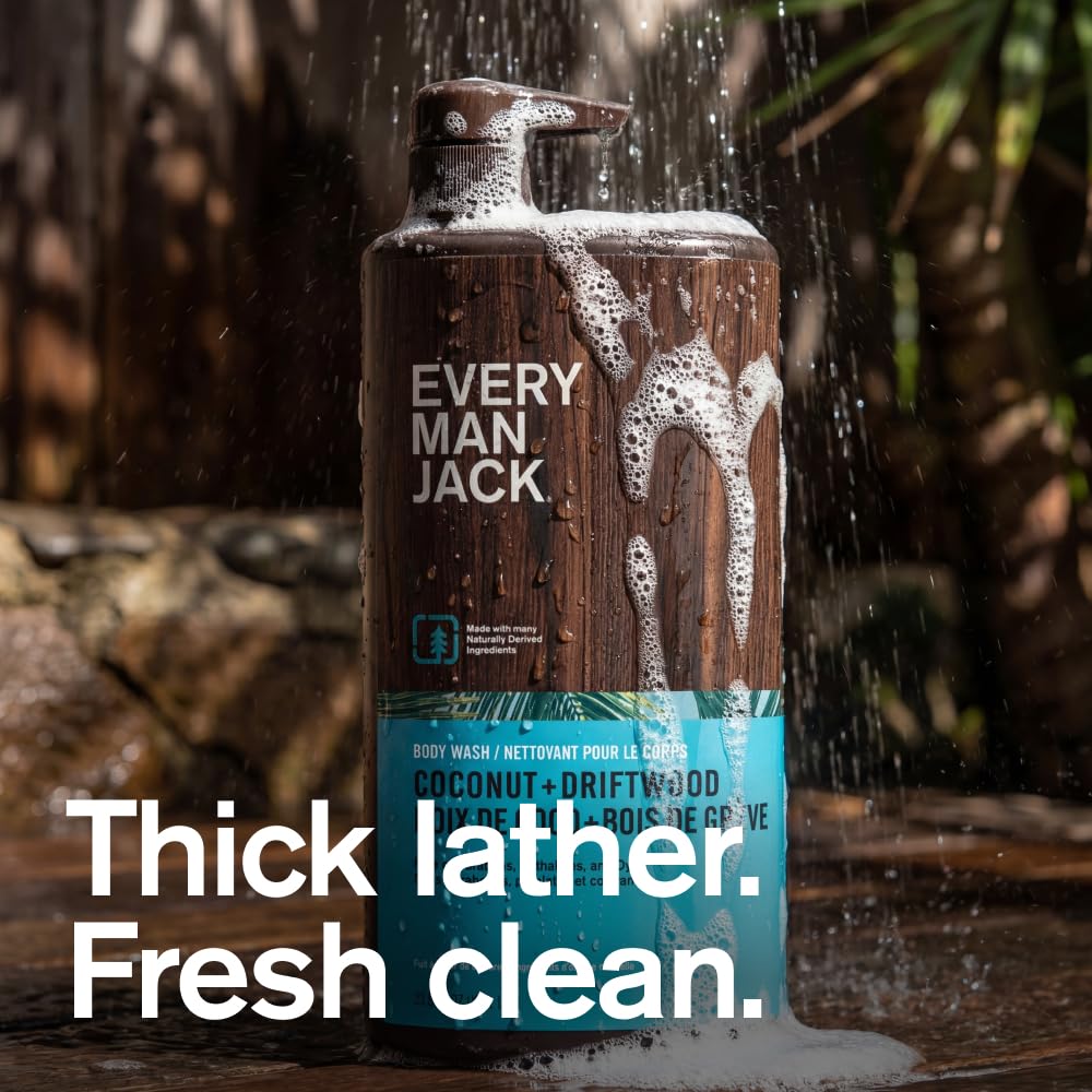 Détails du packaging du Gel Douche Every Man Jack 2pk