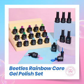 Détails du packaging du set de vernis à ongles beetles