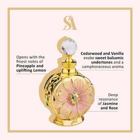 Détails du parfum Amaali Swiss Arabian avec notes d'ananas et citron