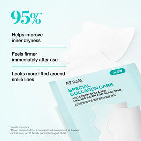 Détails du patch ANUA PDRN sur peau humidifiée