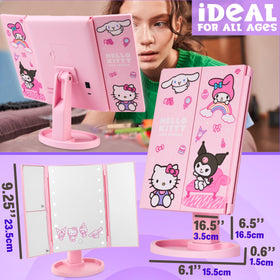 Détails du plateau de rangement du miroir Hello Kitty