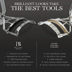 Détails du recourbe-cils Brilliant Beauty en utilisation