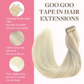 Détails du ruban adhésif des extensions GOO GOO