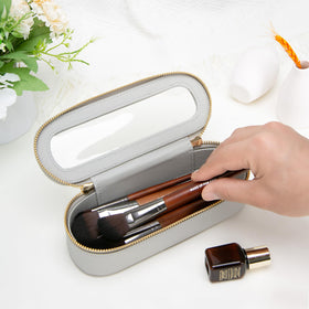 Détails du sac de maquillage Aveniee en cuir PU saffiano