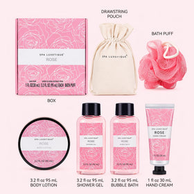 Détails du savon 3-en-1 et de la crème pour les mains dans le coffret