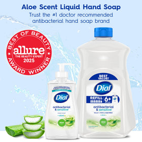 Détails du savon liquide Dial Antibactérien Thé Blanc