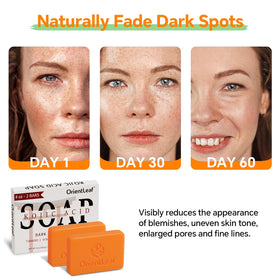 Détails du savon ORIENTLEAF avec ingrédients naturels