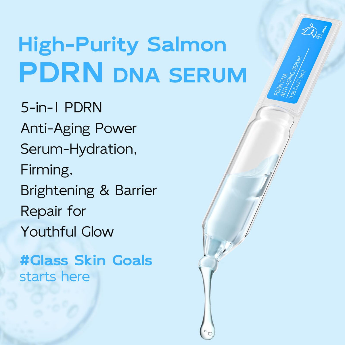 Détails du sérum Dumie avec ADN de saumon