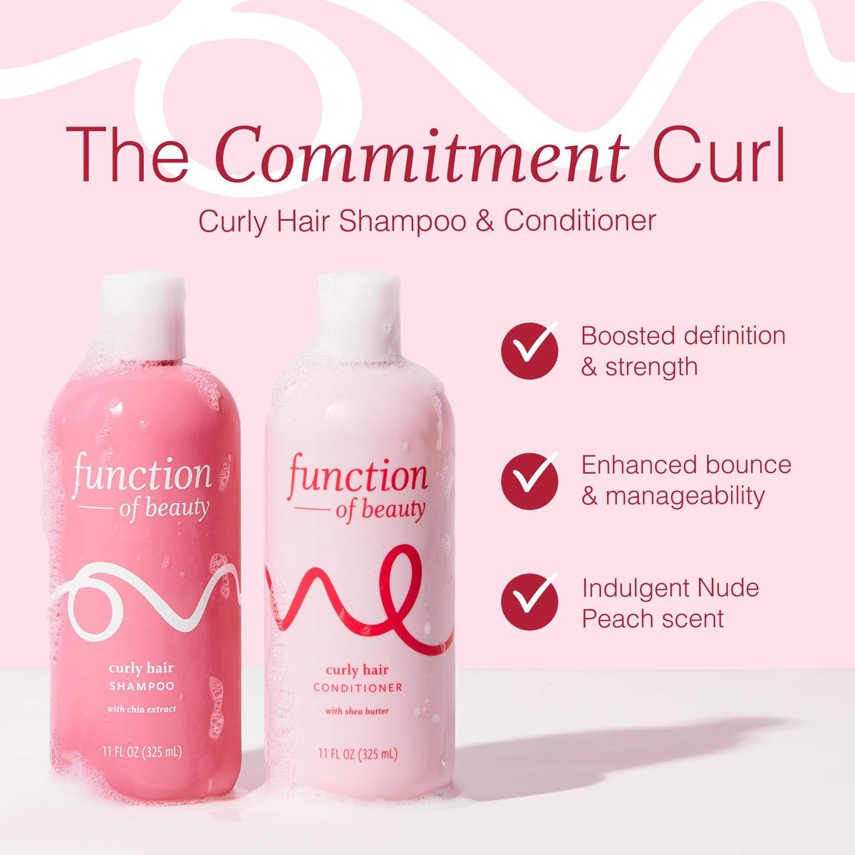 Détails du shampooing cheveux bouclés Function of Beauty avec extrait de graines de chia