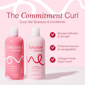 Détails du shampooing cheveux bouclés Function of Beauty avec extrait de graines de chia