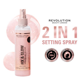 Détails du spray fixant avec particules de micro paillettes