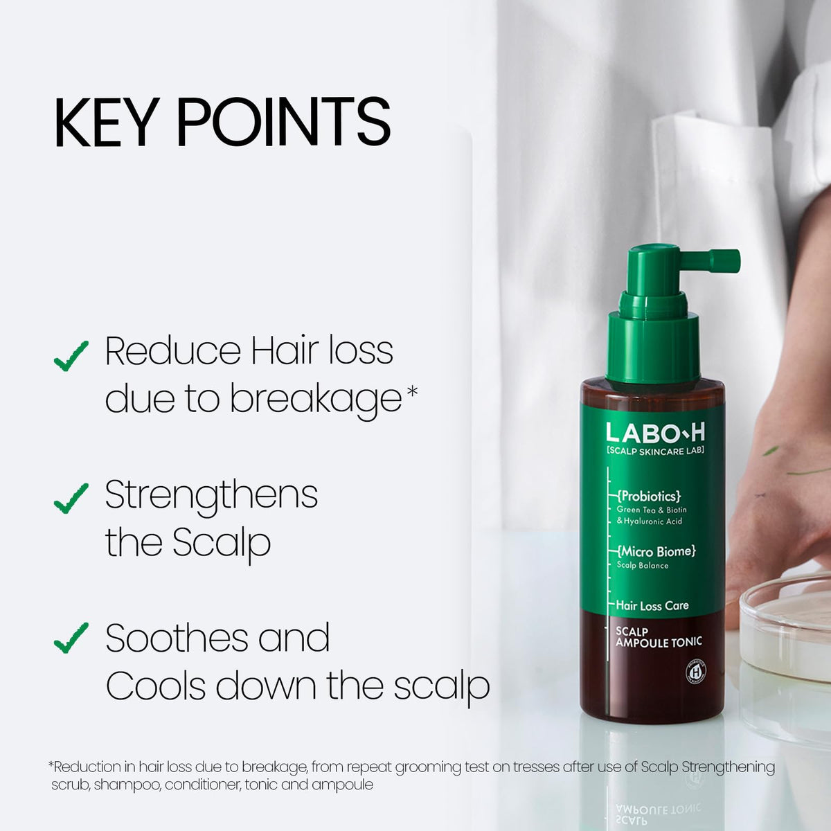 Détails du Spray LABO-H avec ingrédients principaux
