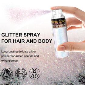 Détails du spray paillettes Scarman 30g rose