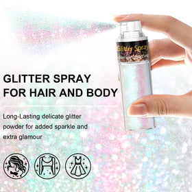 Détails du spray paillettes Scarman avec bouchon