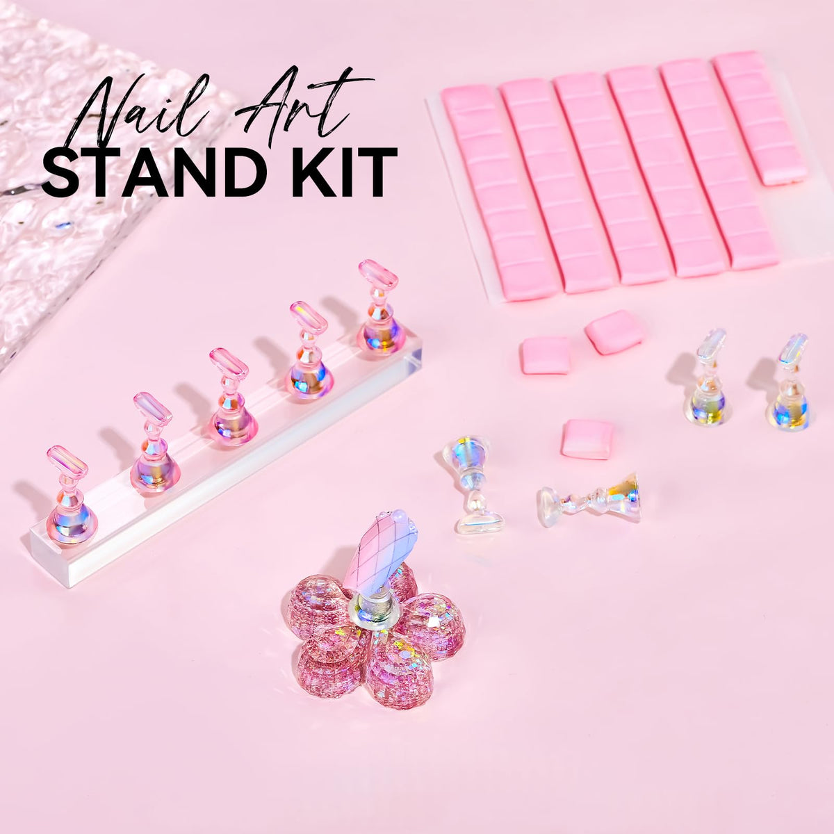 Détails du support pour ongles Makartt avec base en résine acrylique