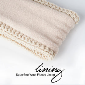 Détails du tissu en laine du bandeau Hatromm