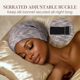 Détails du tissu en soie du bonnet LULUSILK