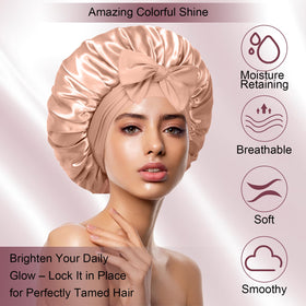 Détails du tissu léger du bonnet en satin Confvrter