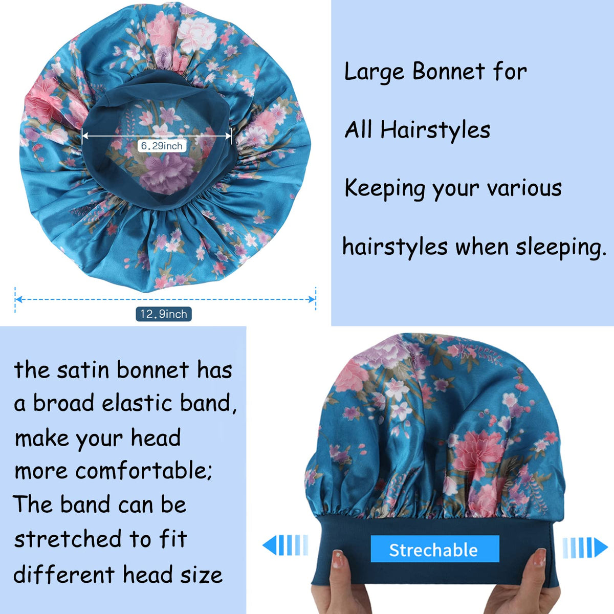 Détails du tissu satin du bonnet PHILIGHTS