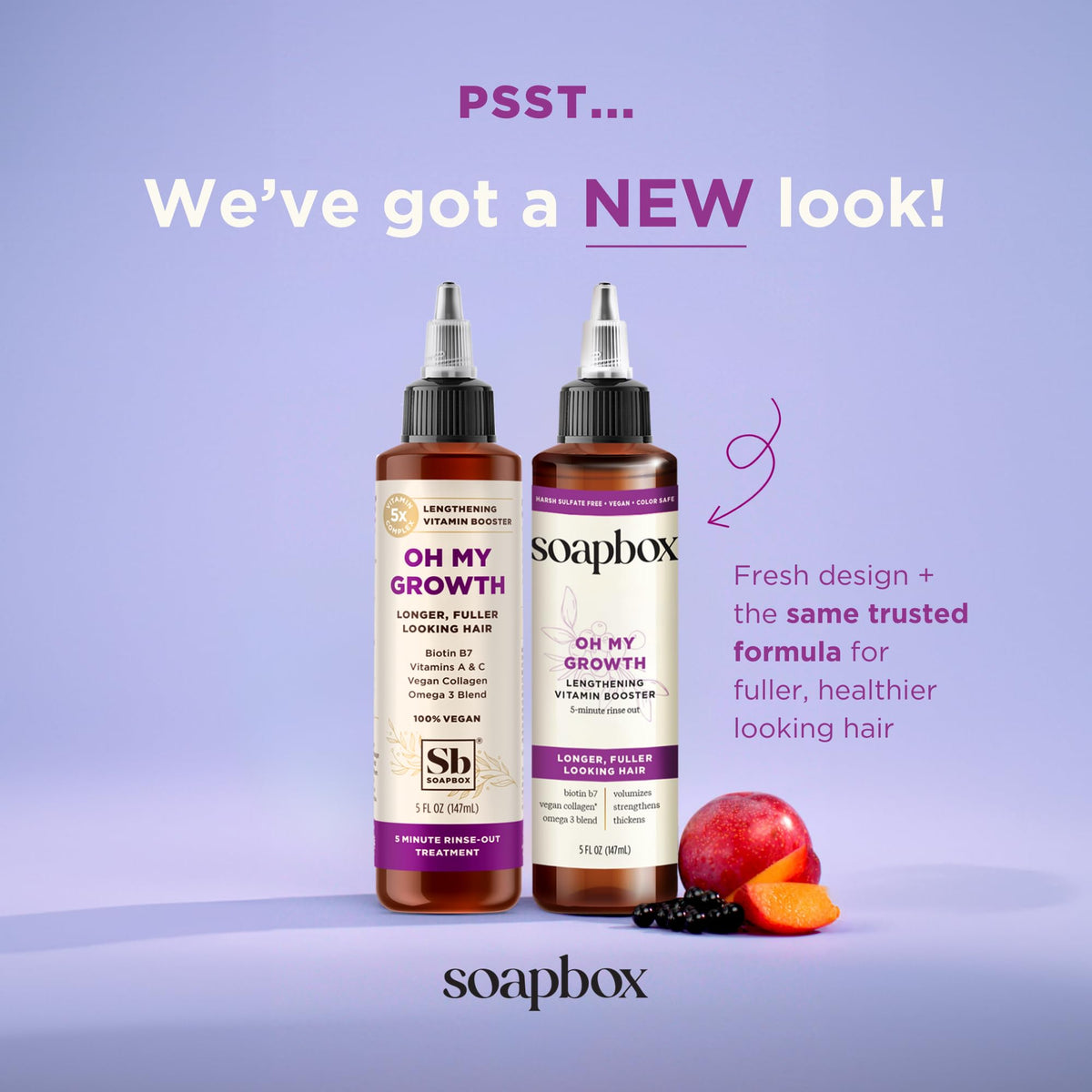 Détails du traitement capillaire Soapbox Oh My Growth 2pk