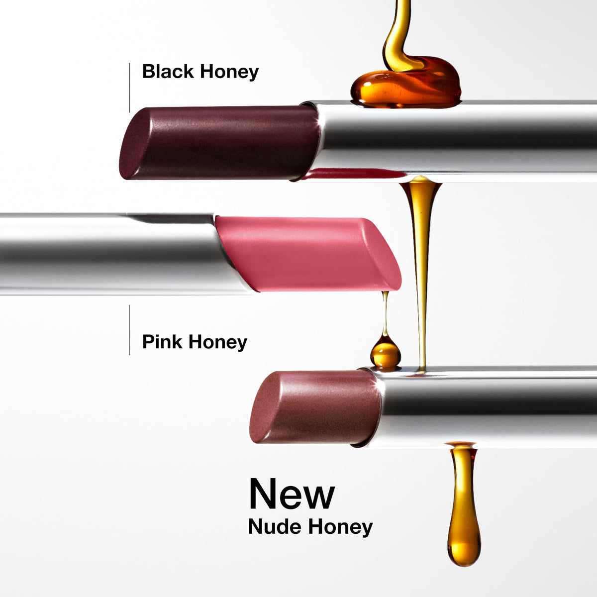 Détails du tube de baume à lèvres Clinique Almost Lipstick Pink Honey