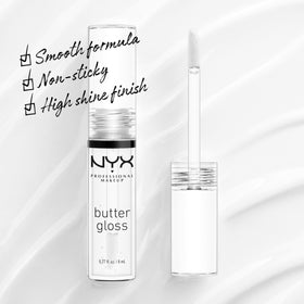 Détails du tube de gloss NYX Butter Gloss Sugar Glass