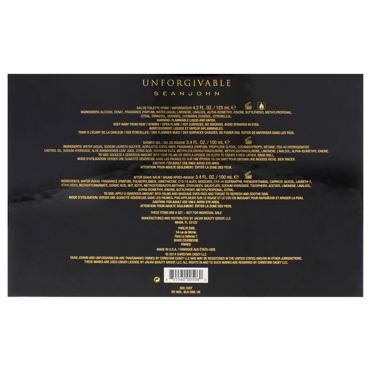 Détails du vaporisateur de parfum Sean John Unforgivable Men