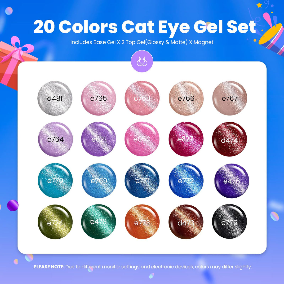 Détails du vernis à ongles Cat Eye 5ml en bouteille