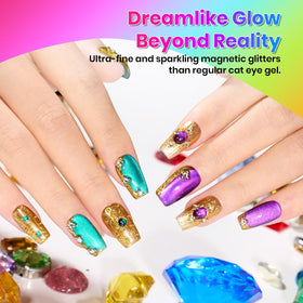 Détails du vernis à ongles Cat Eye Beetles avec outil magnétique