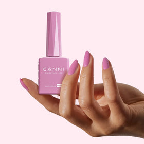 Détails du vernis à ongles violet CANNI à haute brillance