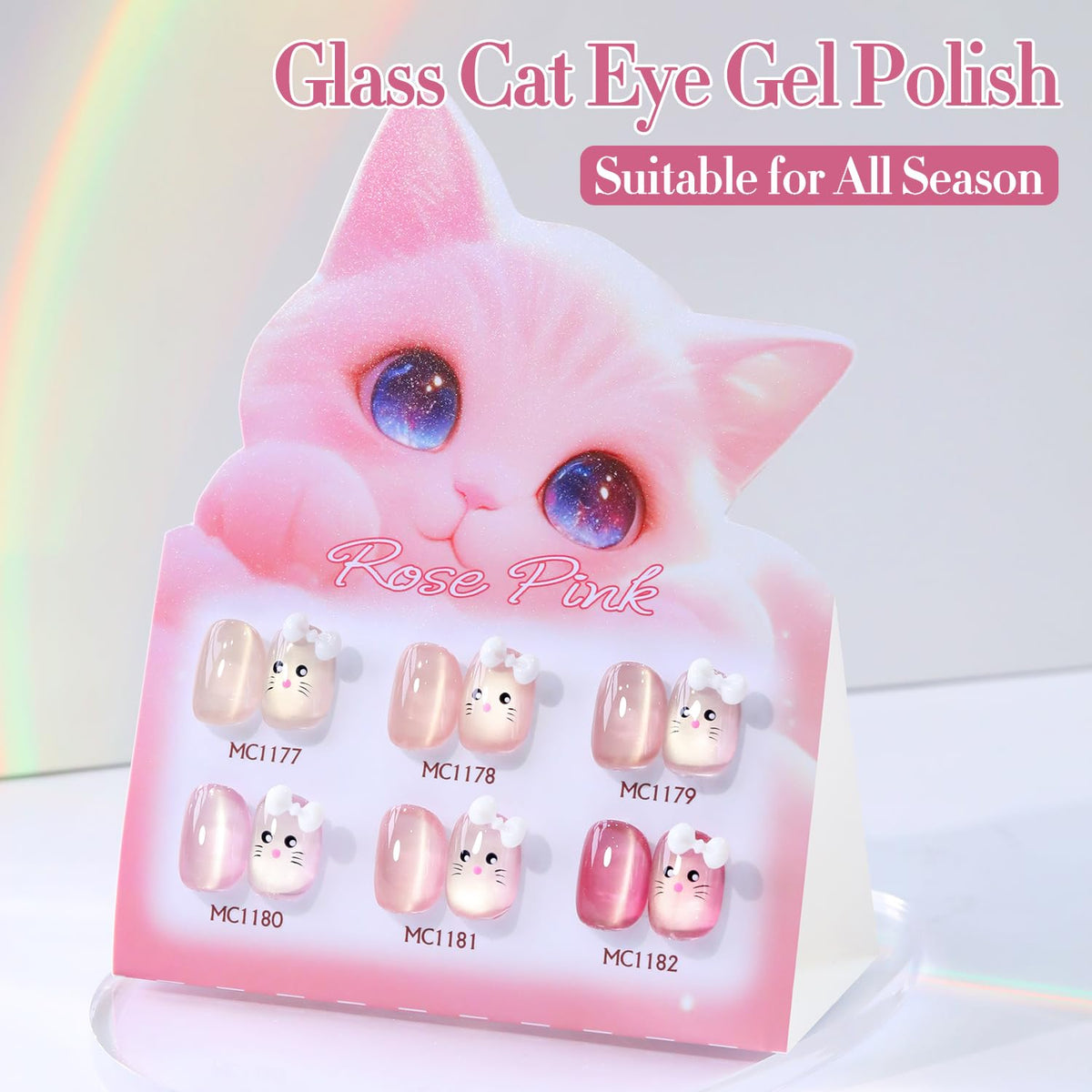 Détails du vernis gel Cat Eye 15ml Double Rhythm avec effet holographique