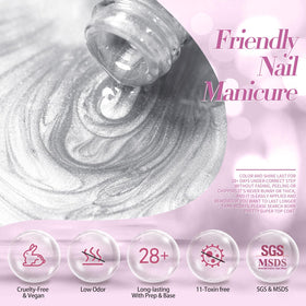 Détails du vernis gel magnétique avec reflets colorés