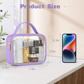 Détails du zip et du matériau de la trousse de toilette Wedama