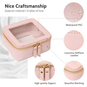 Détails en cuir PU de la trousse à maquillage Aveniee