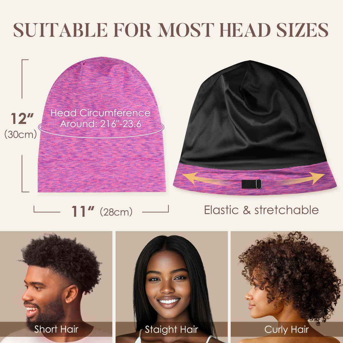 Détails en soie du bonnet de nuit LULUSILK