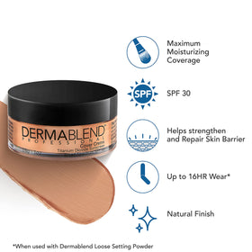 Détails sur l'emballage du fond de teint Dermablend