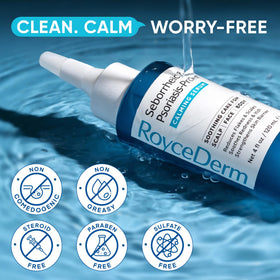 Détails sur l'étiquette du shampooing Roycederm