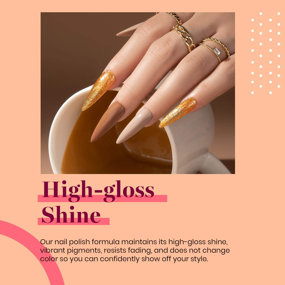 Détails sur la bouteille de vernis à ongles en gel Latte Haze