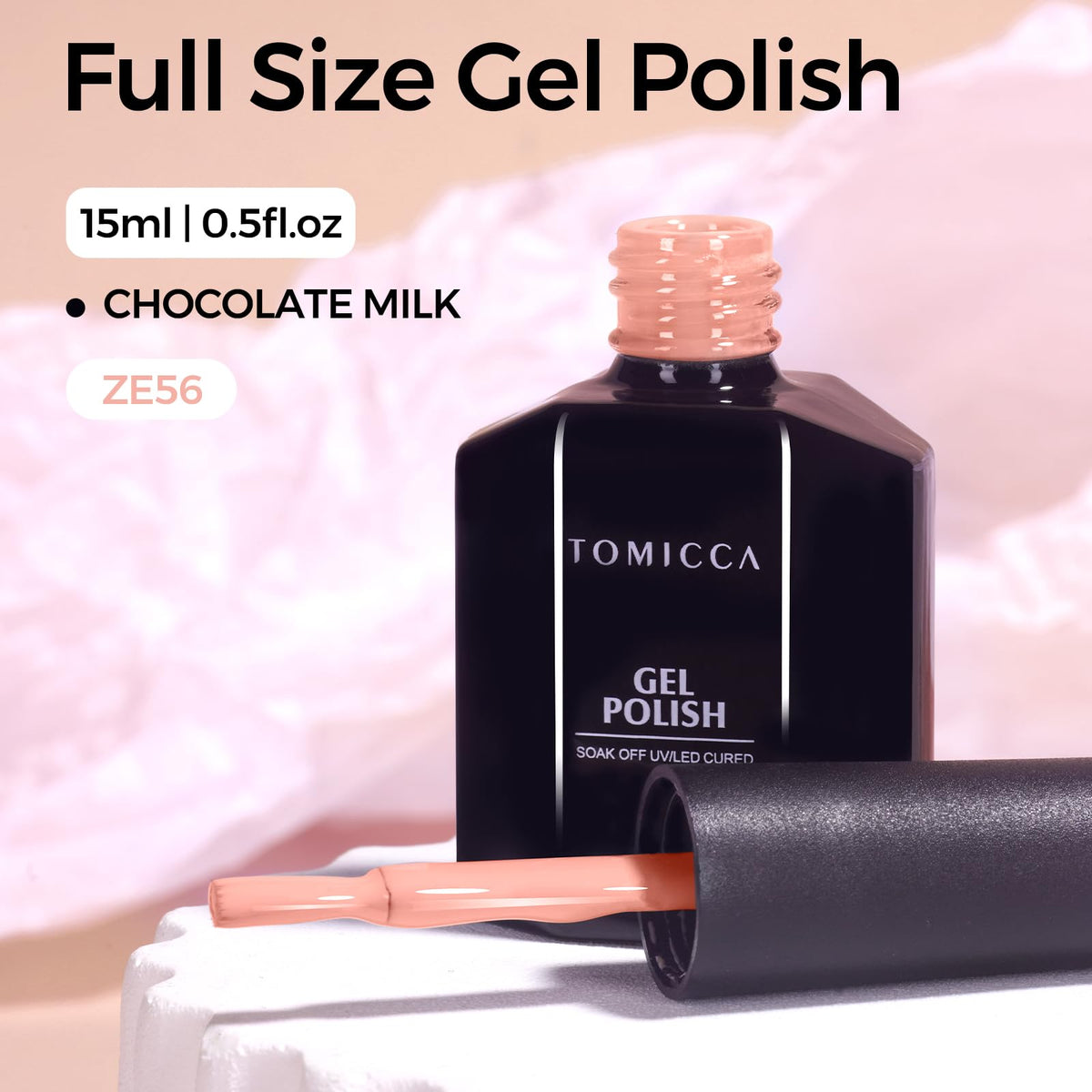 Détails sur la texture du vernis à ongles gel TOMICCA