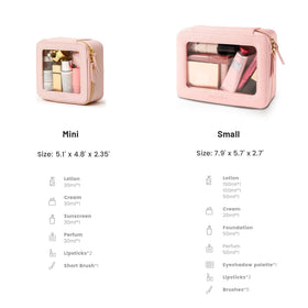 Détails sur la texture en cuir PU du sac de maquillage Aveniee