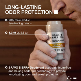Détails sur le déodorant Bravo Sierra, ingrédients naturels