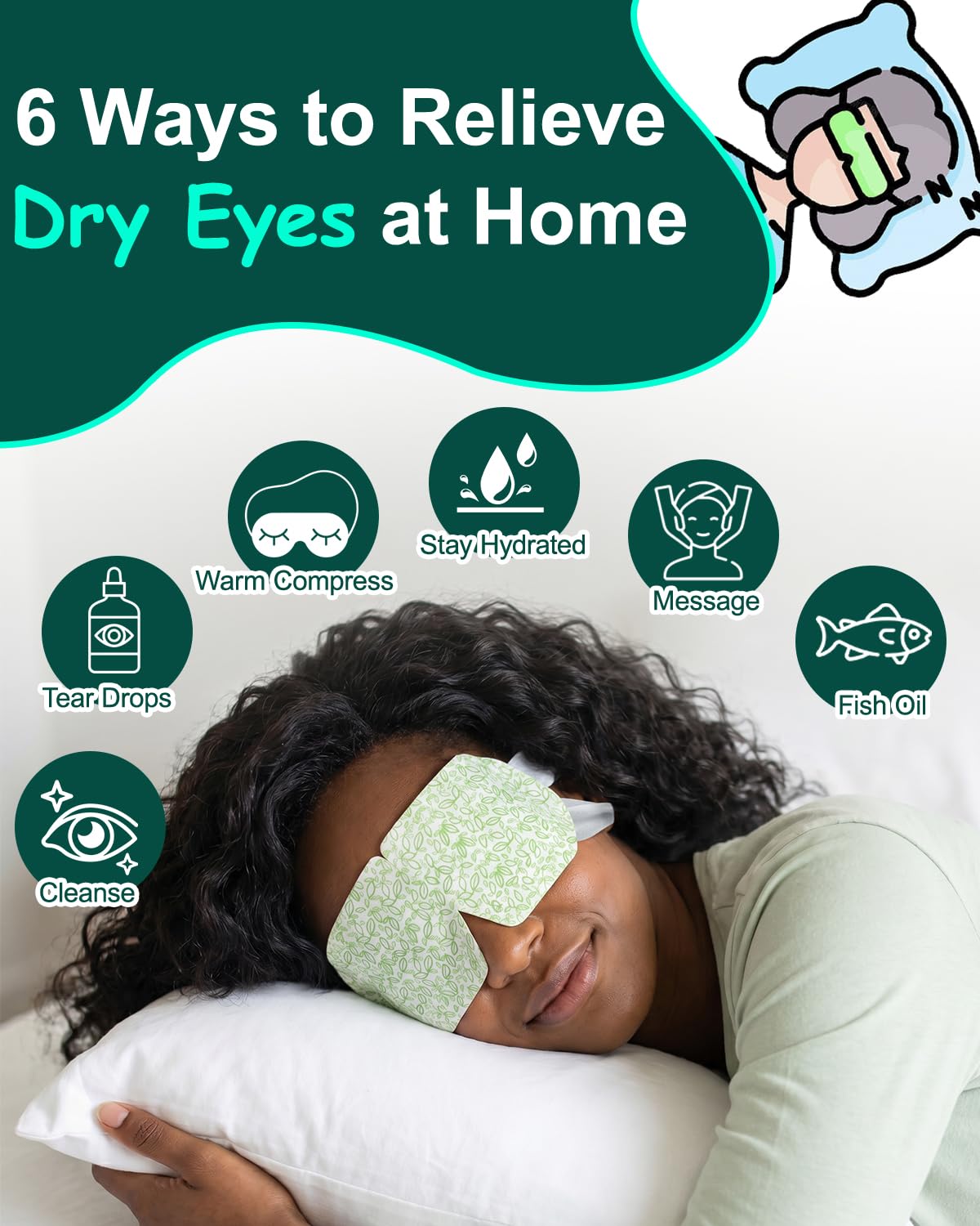 Détails sur le tissu doux du masque de yeux ProCIV