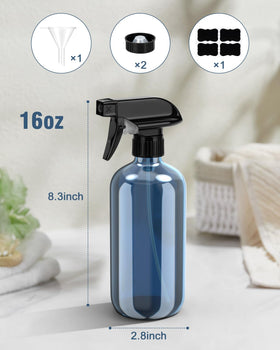 Deux bouteilles en verre Bontip de 16 oz sur une table